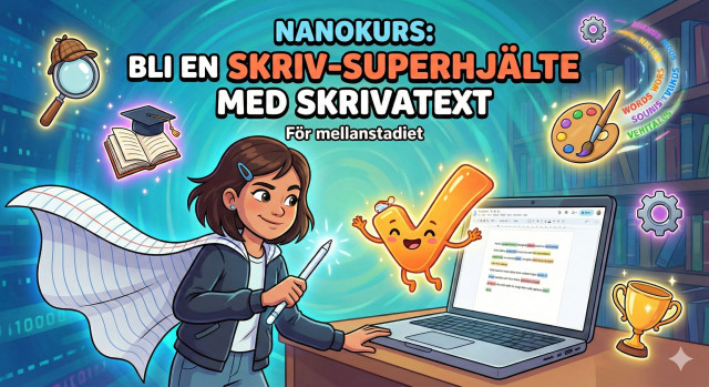Thumbnail för Bli en skrivsuperhjälte med Skriva Text